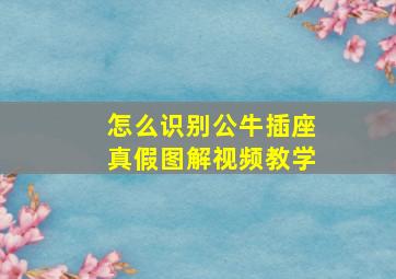 怎么识别公牛插座真假图解视频教学