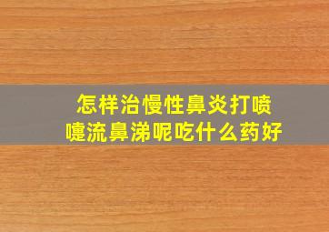 怎样治慢性鼻炎打喷嚏流鼻涕呢吃什么药好