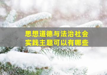 思想道德与法治社会实践主题可以有哪些