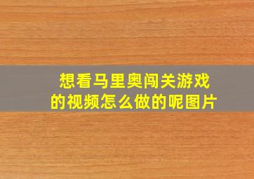 想看马里奥闯关游戏的视频怎么做的呢图片