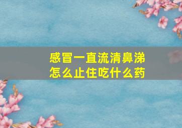 感冒一直流清鼻涕怎么止住吃什么药