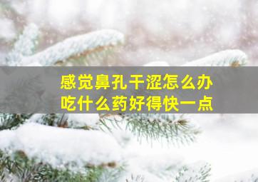 感觉鼻孔干涩怎么办吃什么药好得快一点