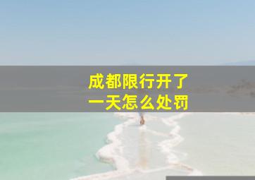 成都限行开了一天怎么处罚