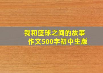 我和篮球之间的故事作文500字初中生版