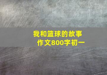 我和篮球的故事作文800字初一