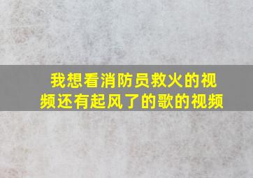 我想看消防员救火的视频还有起风了的歌的视频