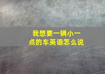 我想要一辆小一点的车英语怎么说