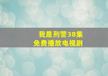 我是刑警38集免费播放电视剧