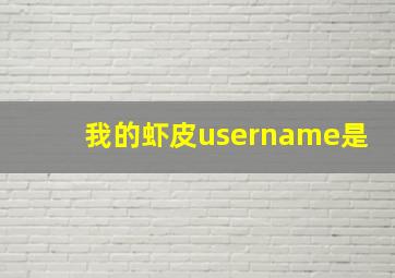 我的虾皮username是