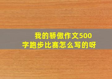 我的骄傲作文500字跑步比赛怎么写的呀