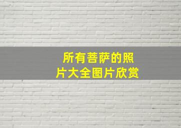 所有菩萨的照片大全图片欣赏