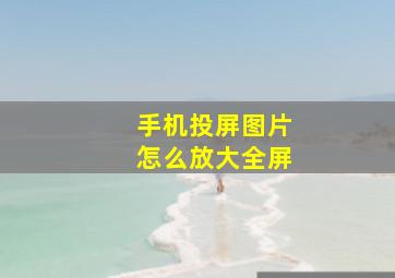 手机投屏图片怎么放大全屏