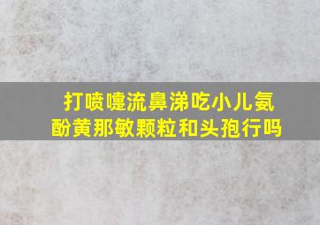 打喷嚏流鼻涕吃小儿氨酚黄那敏颗粒和头孢行吗