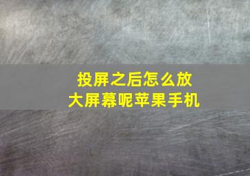 投屏之后怎么放大屏幕呢苹果手机