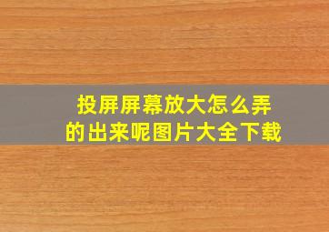 投屏屏幕放大怎么弄的出来呢图片大全下载