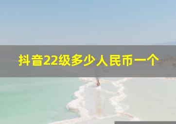 抖音22级多少人民币一个