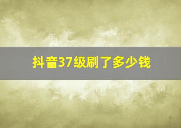 抖音37级刷了多少钱