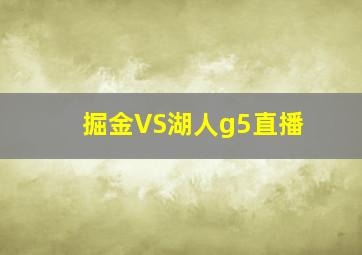 掘金VS湖人g5直播