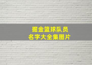 掘金篮球队员名字大全集图片