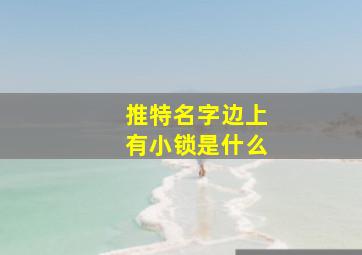 推特名字边上有小锁是什么