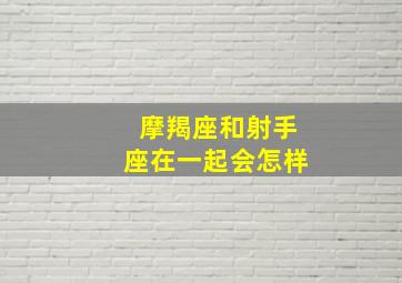 摩羯座和射手座在一起会怎样