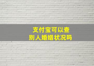 支付宝可以查别人婚姻状况吗