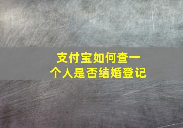 支付宝如何查一个人是否结婚登记