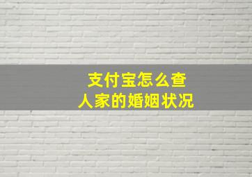 支付宝怎么查人家的婚姻状况