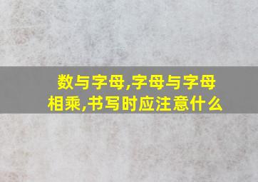 数与字母,字母与字母相乘,书写时应注意什么