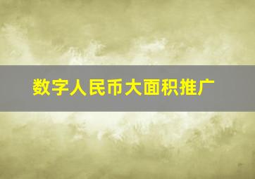 数字人民币大面积推广