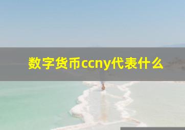 数字货币ccny代表什么