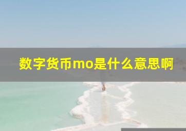 数字货币mo是什么意思啊