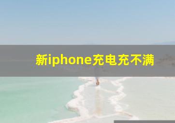 新iphone充电充不满