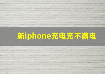 新iphone充电充不满电