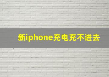 新iphone充电充不进去