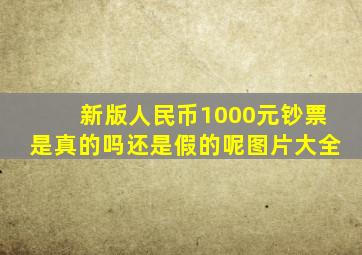 新版人民币1000元钞票是真的吗还是假的呢图片大全