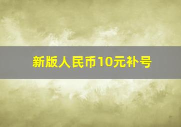 新版人民币10元补号