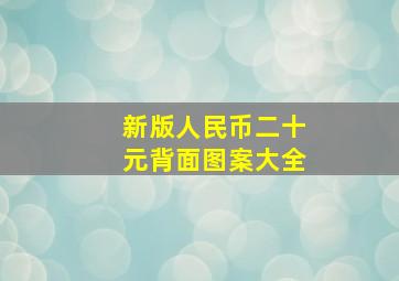 新版人民币二十元背面图案大全