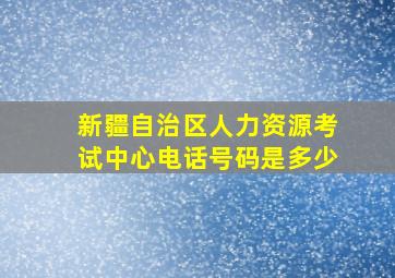 新疆自治区人力资源考试中心电话号码是多少