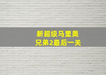 新超级马里奥兄弟2最后一关