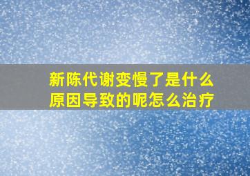 新陈代谢变慢了是什么原因导致的呢怎么治疗