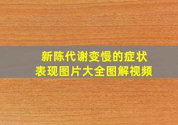 新陈代谢变慢的症状表现图片大全图解视频