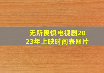 无所畏惧电视剧2023年上映时间表图片