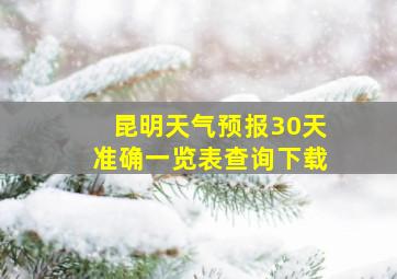 昆明天气预报30天准确一览表查询下载