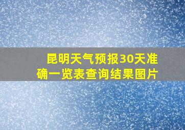 昆明天气预报30天准确一览表查询结果图片