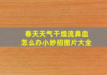 春天天气干燥流鼻血怎么办小妙招图片大全