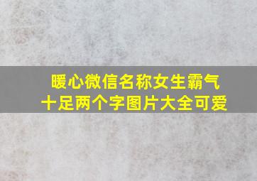 暖心微信名称女生霸气十足两个字图片大全可爱