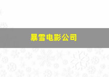 暴雪电影公司