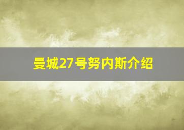 曼城27号努内斯介绍