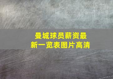 曼城球员薪资最新一览表图片高清